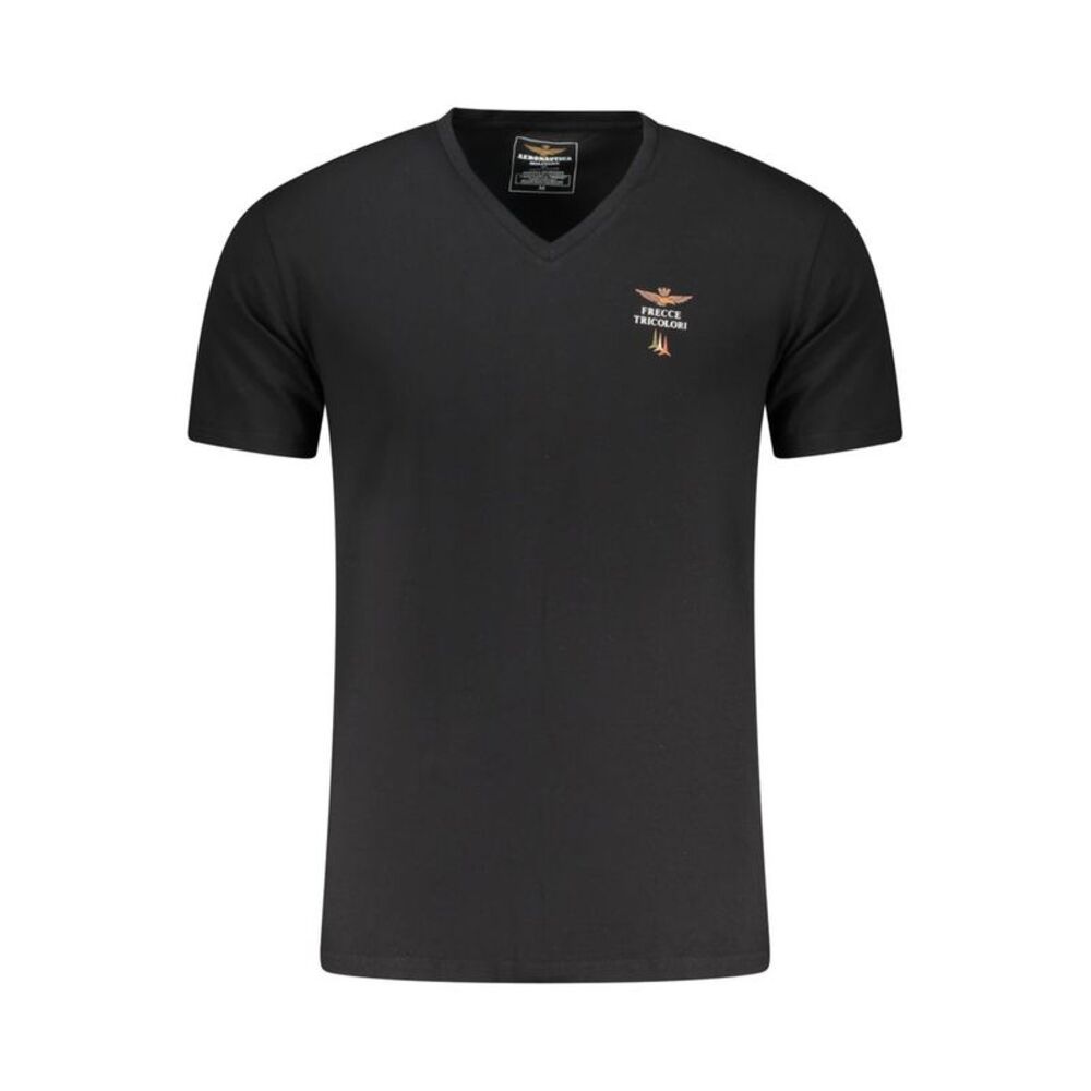 Aeronautica Militare Black Cotton Men's Men's T-Shirt